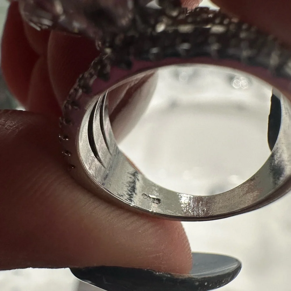 New emerald green big stone engagement ring - Picture 4 of 7